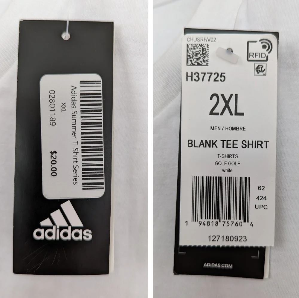 Adidas T-Shirt Golf Cart Graphic Short Sleeve Amplifier Tee Cotton White XXL NWT